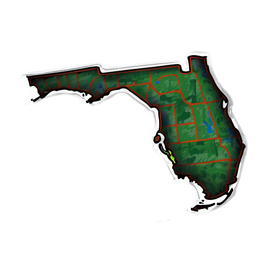 Hand Drawn Florida Outline Png Eop38 PNG Image