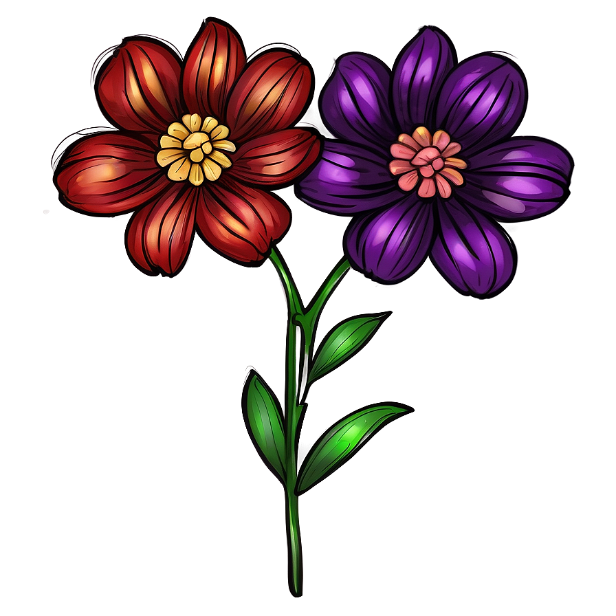 Hand-drawn Flower Illustration Png 06272024 PNG Image