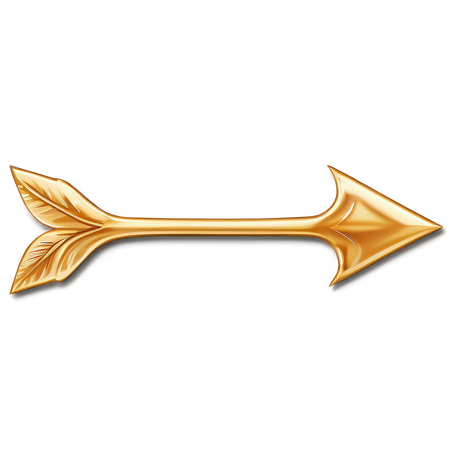 Hand Drawn Gold Arrow Png Axu PNG Image