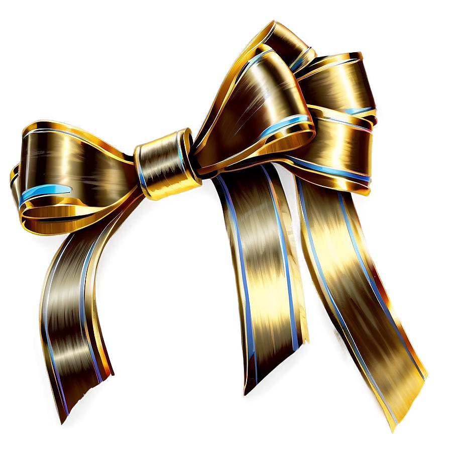 Hand Drawn Gold Bow Png 84 PNG Image