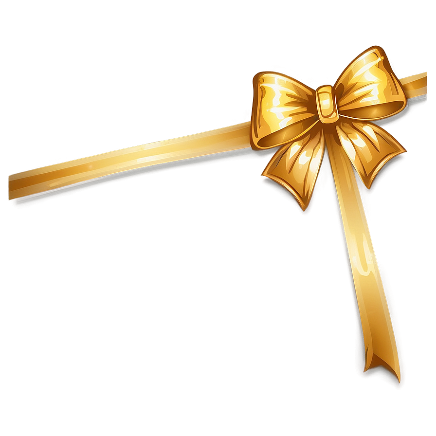 Hand Drawn Gold Bow Png Exe54 PNG Image