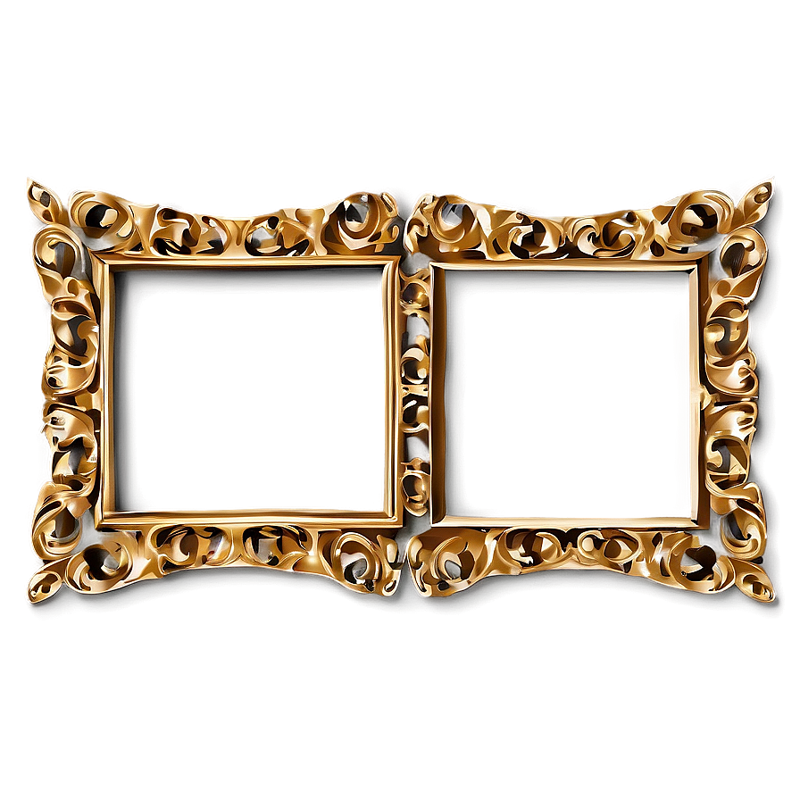 Hand Drawn Gold Frame Png 05252024 PNG Image