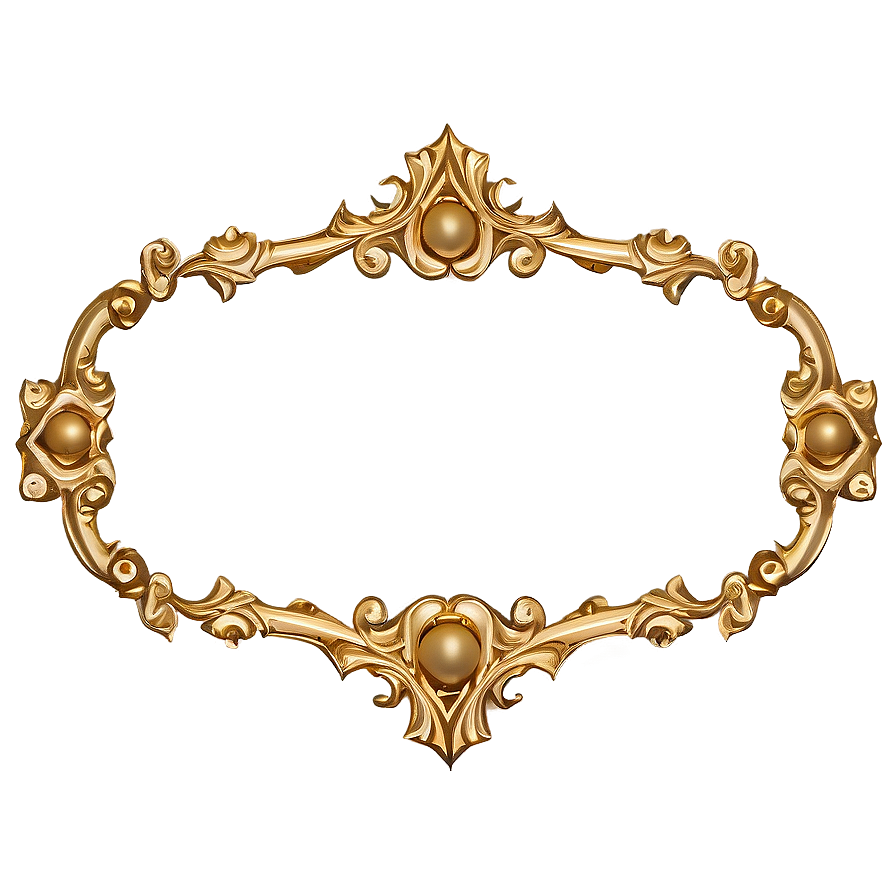 Hand Drawn Gold Frame Png 94 PNG Image