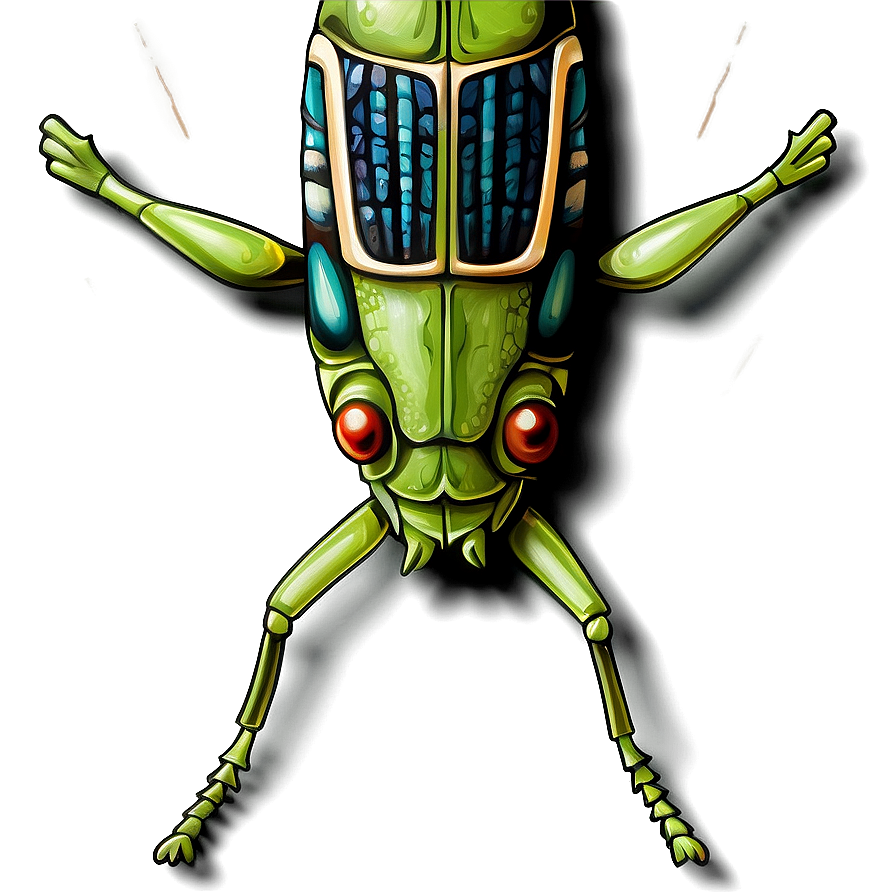 Hand Drawn Grasshopper Png 06122024 PNG Image