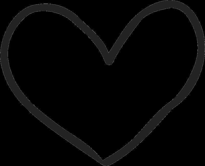 Hand Drawn Heart Outline PNG Image