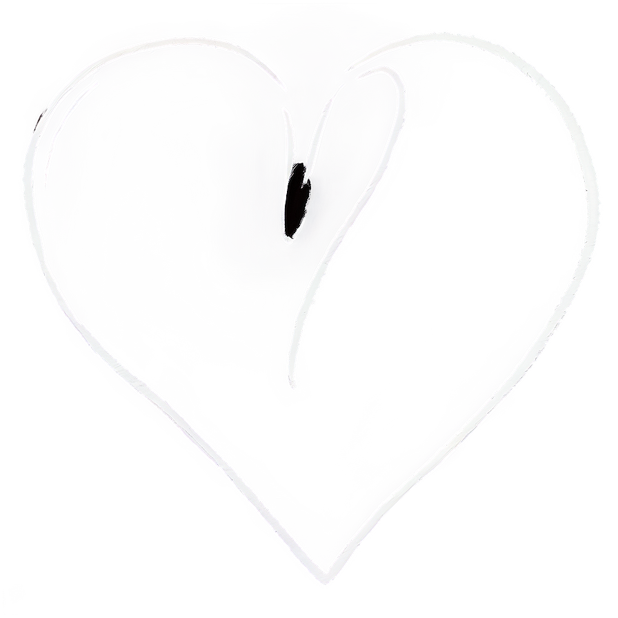 Hand Drawn Heart Outline Png Acr37 PNG Image