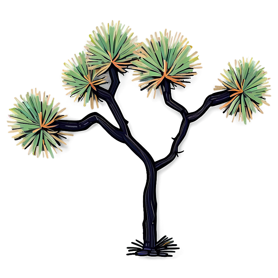 Hand-drawn Joshua Tree Illustration Png 4 PNG Image