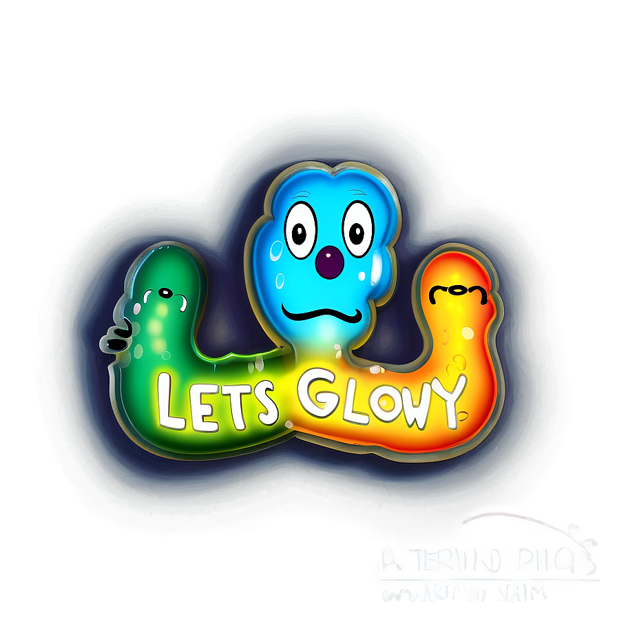 Hand-drawn Lets Glow Crazy Doodle Png 14 PNG Image