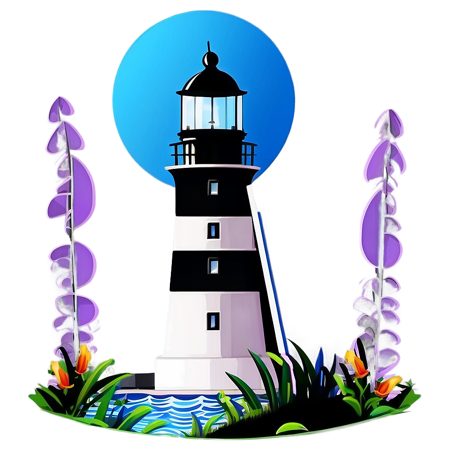 Hand-drawn Lighthouse Png Qff PNG Image