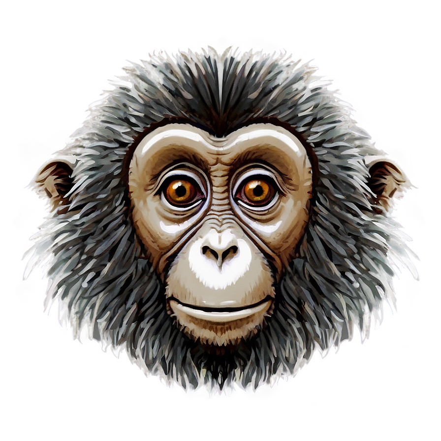 Hand Drawn Monkey Face Png 34 PNG Image