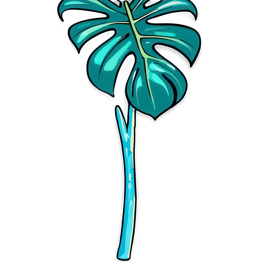 Hand Drawn Monstera Png 8 PNG Image