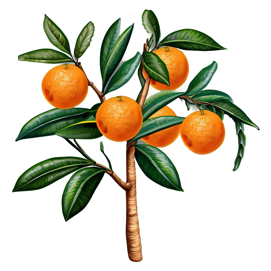 Hand Drawn Orange Tree Png 70 PNG Image