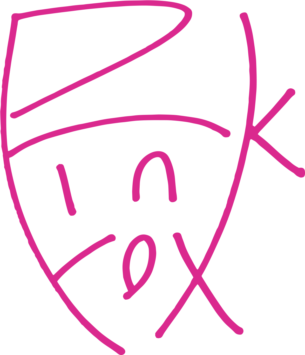 Hand Drawn Pink Shrug Emoji PNG Image