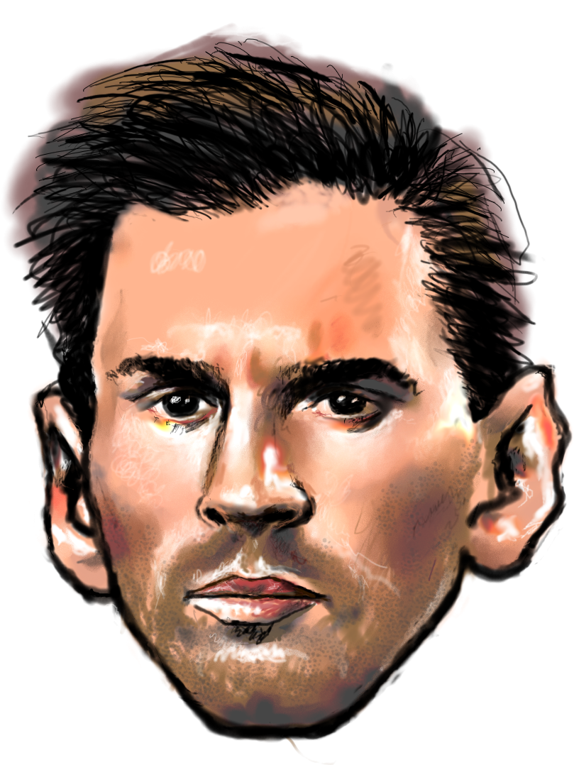 Hand Drawn Portraitof Man PNG Image