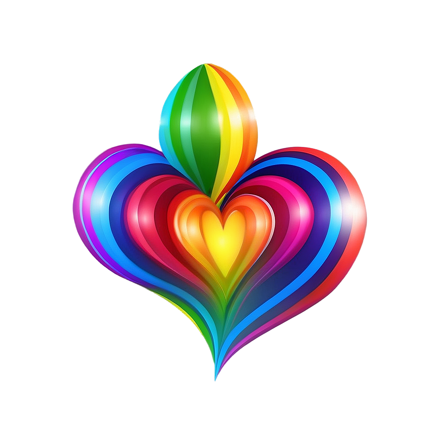 Hand Drawn Rainbow Heart Png 06252024 PNG Image