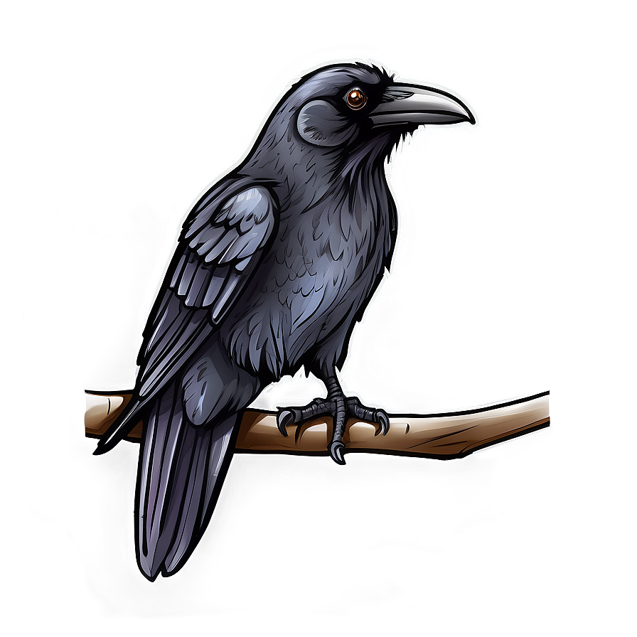 Hand-drawn Raven Sketch Png 45 PNG Image