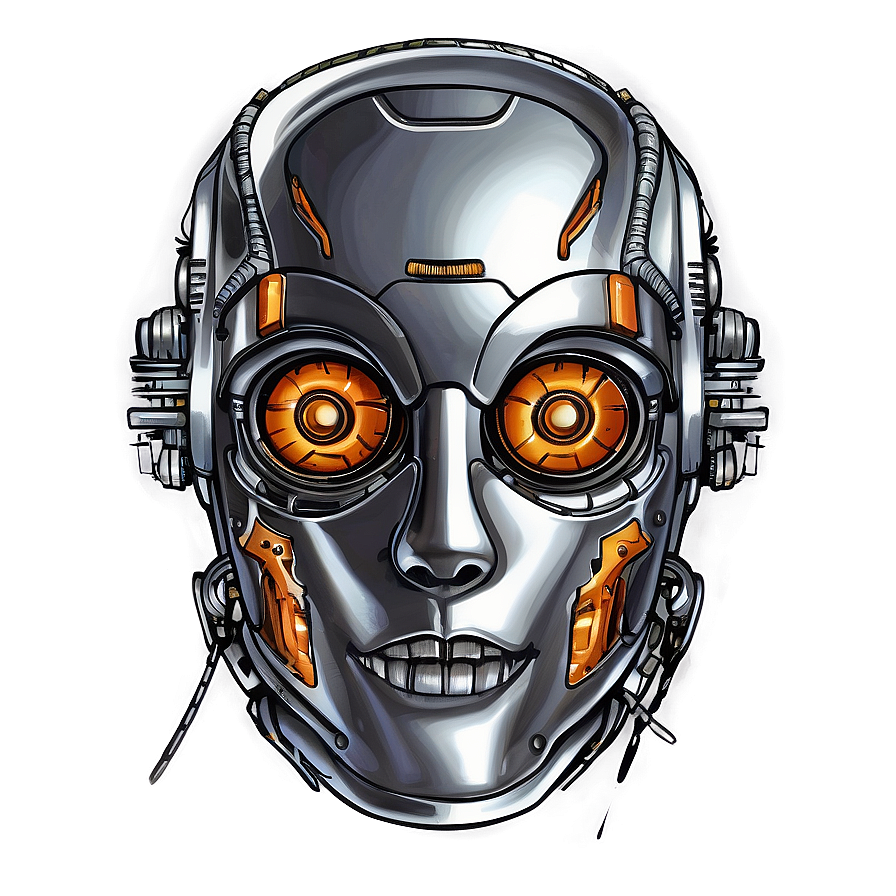 Hand-drawn Robot Head Png Tor82 PNG Image