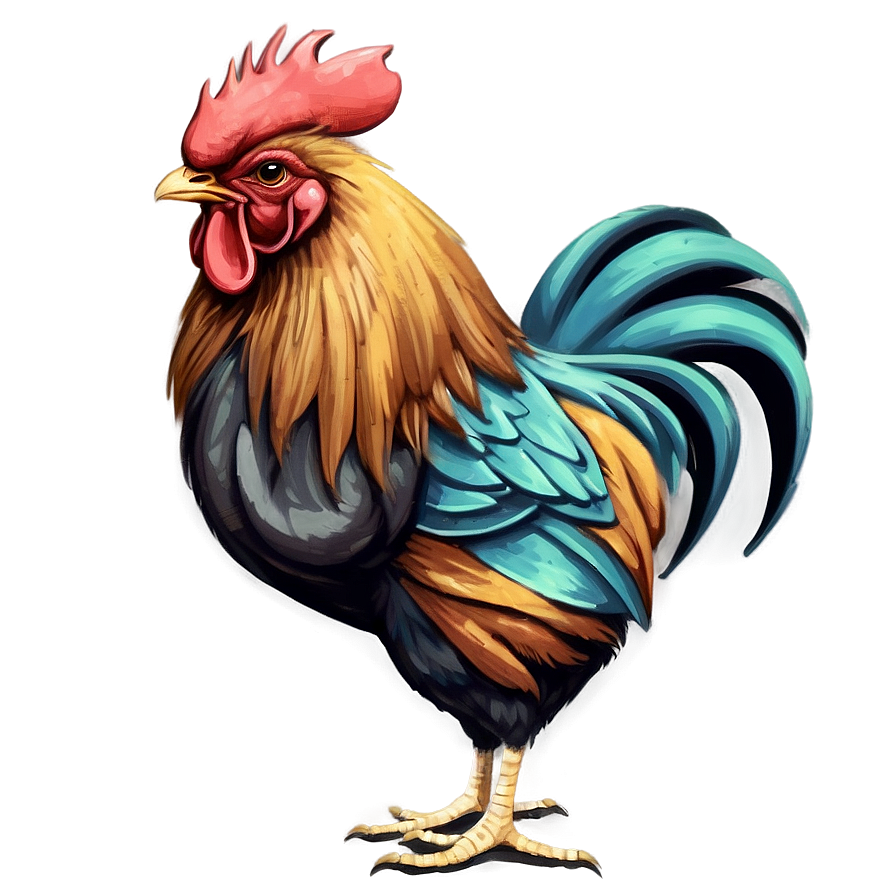 Hand-drawn Rooster Png 2 PNG Image