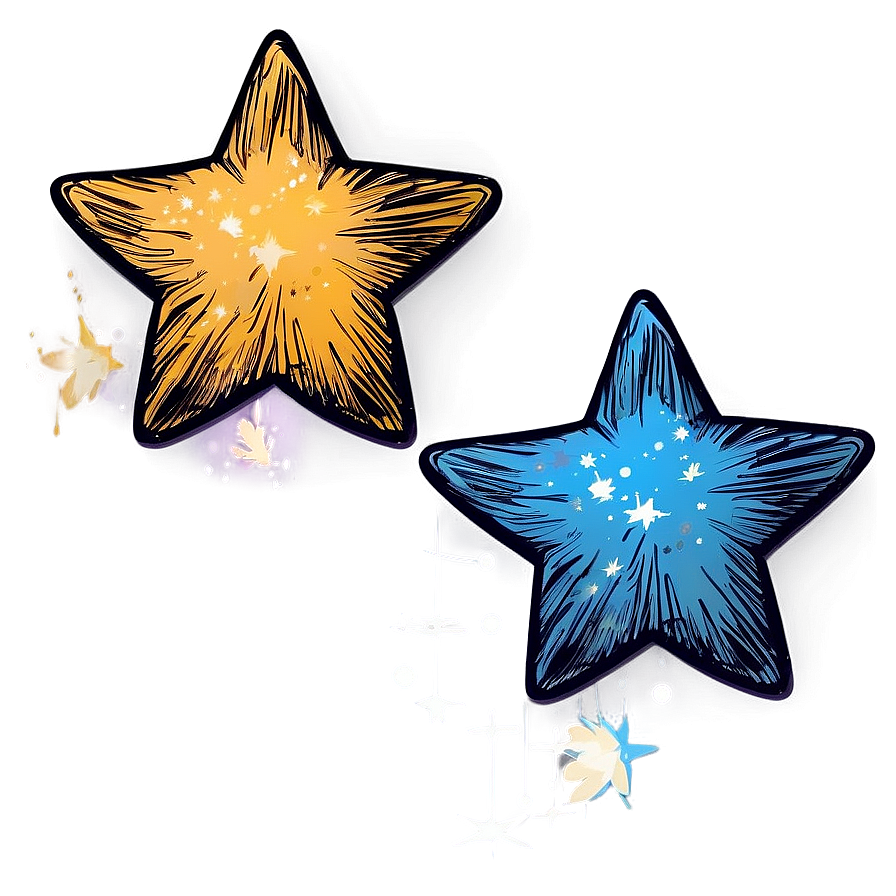 Hand Drawn Star Clipart Png 06202024 PNG Image