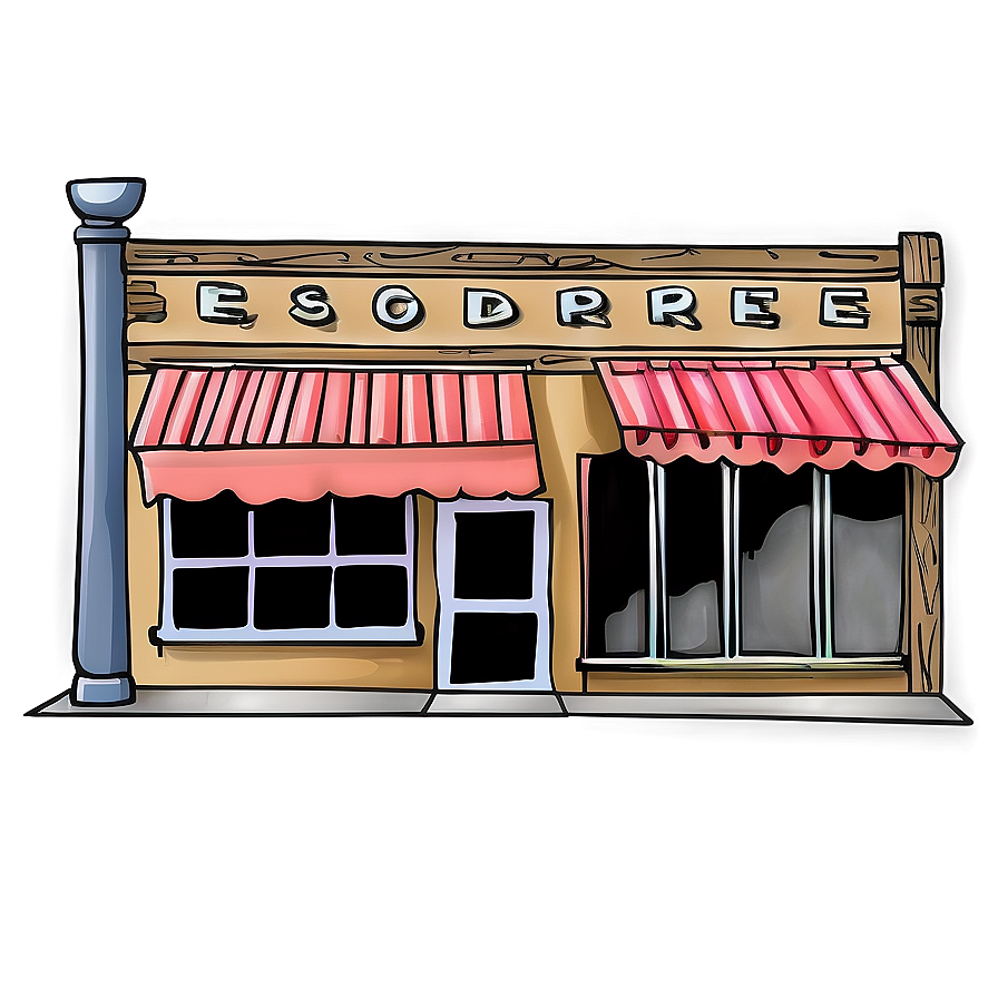 Hand Drawn Store Sketch Png Btf PNG Image