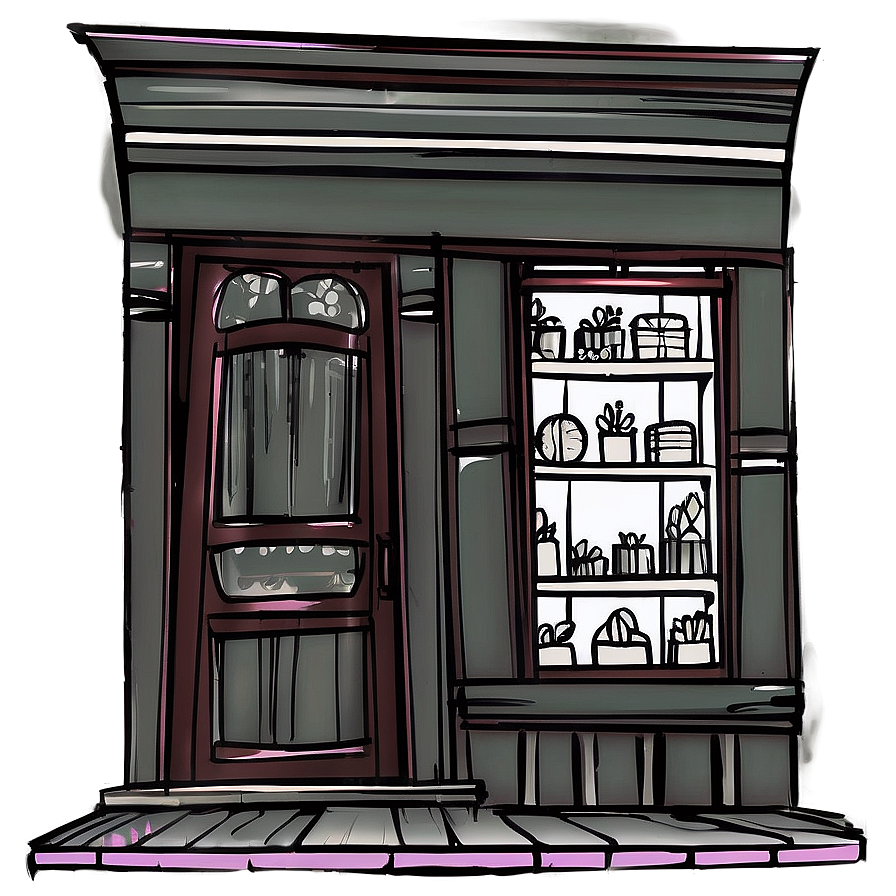 Hand Drawn Store Sketch Png Lhh29 PNG Image