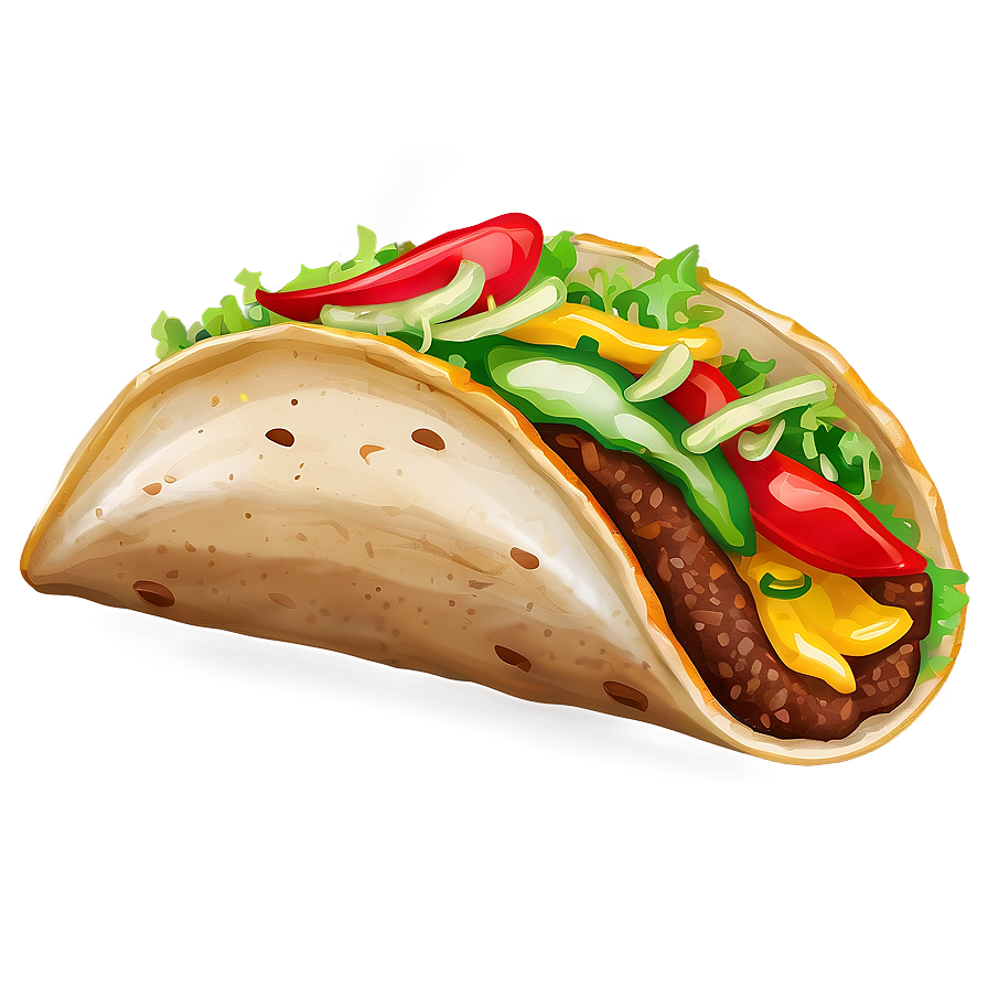 Hand Drawn Taco Clipart Png 06262024 PNG Image