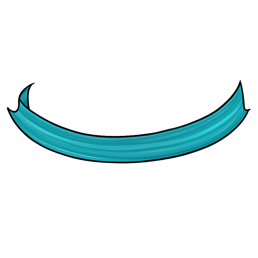 Hand-drawn Teal Ribbon Sketch Png 06282024 PNG Image