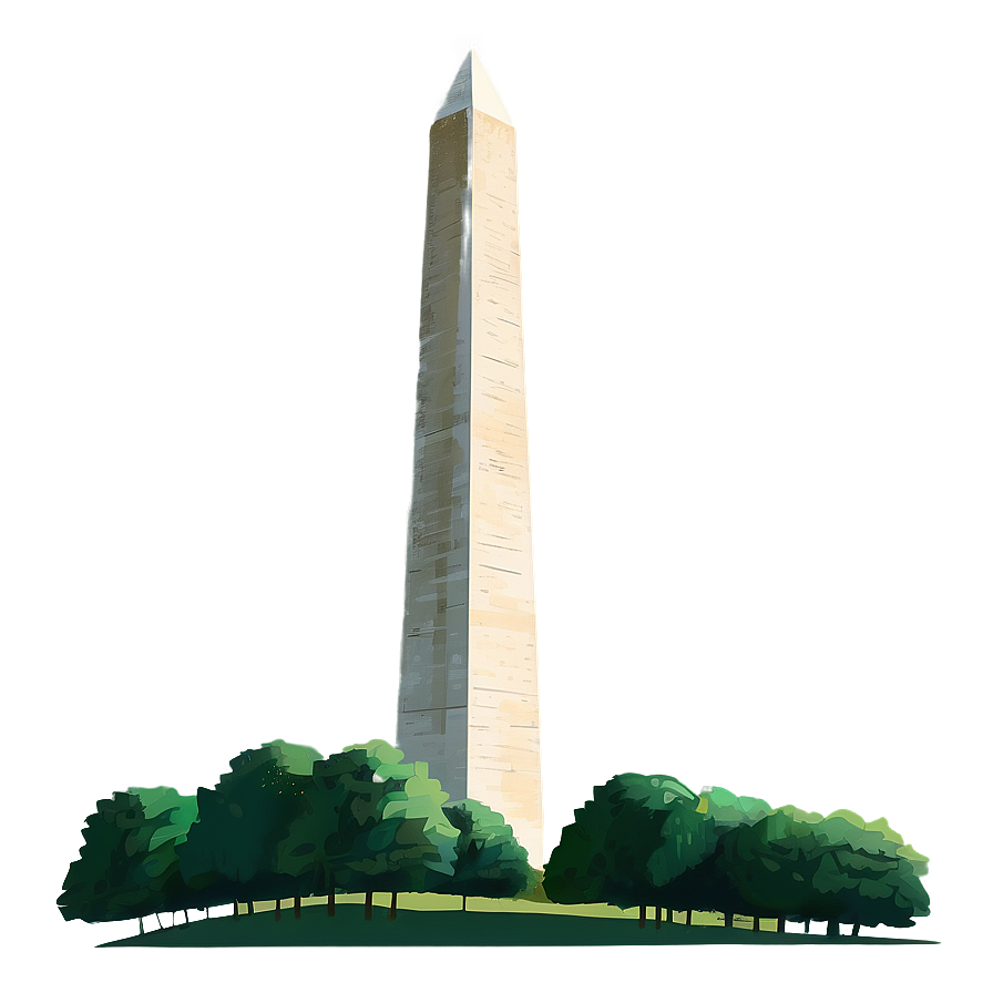 Hand Drawn Washington Monument Illustration Png Ulc PNG Image