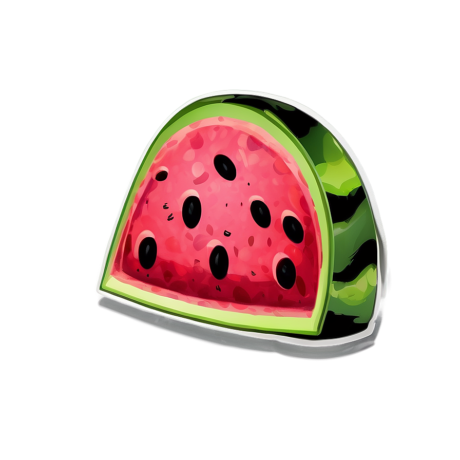 Hand-drawn Watermelon Slice Png 06132024 PNG Image