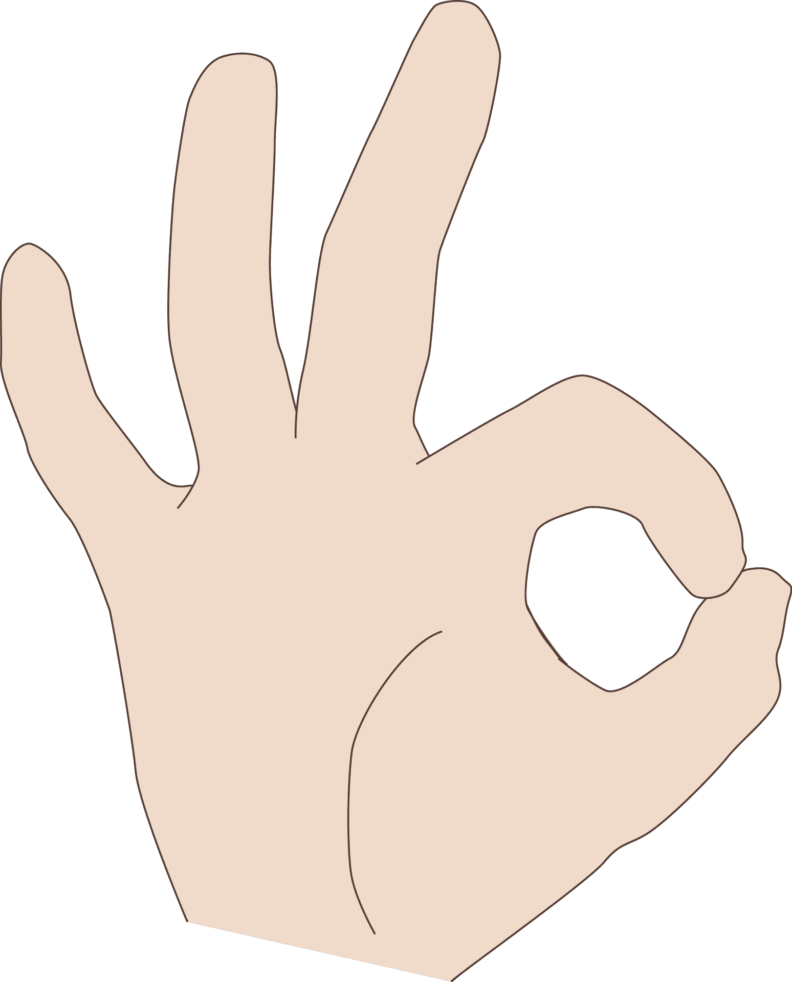 Hand Gesture O K Sign Illustration PNG Image