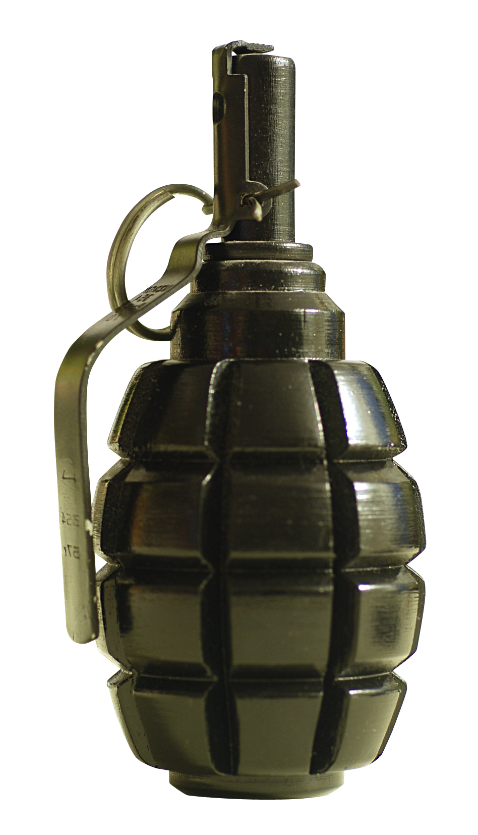 Hand Grenade Isolatedon Blue PNG Image