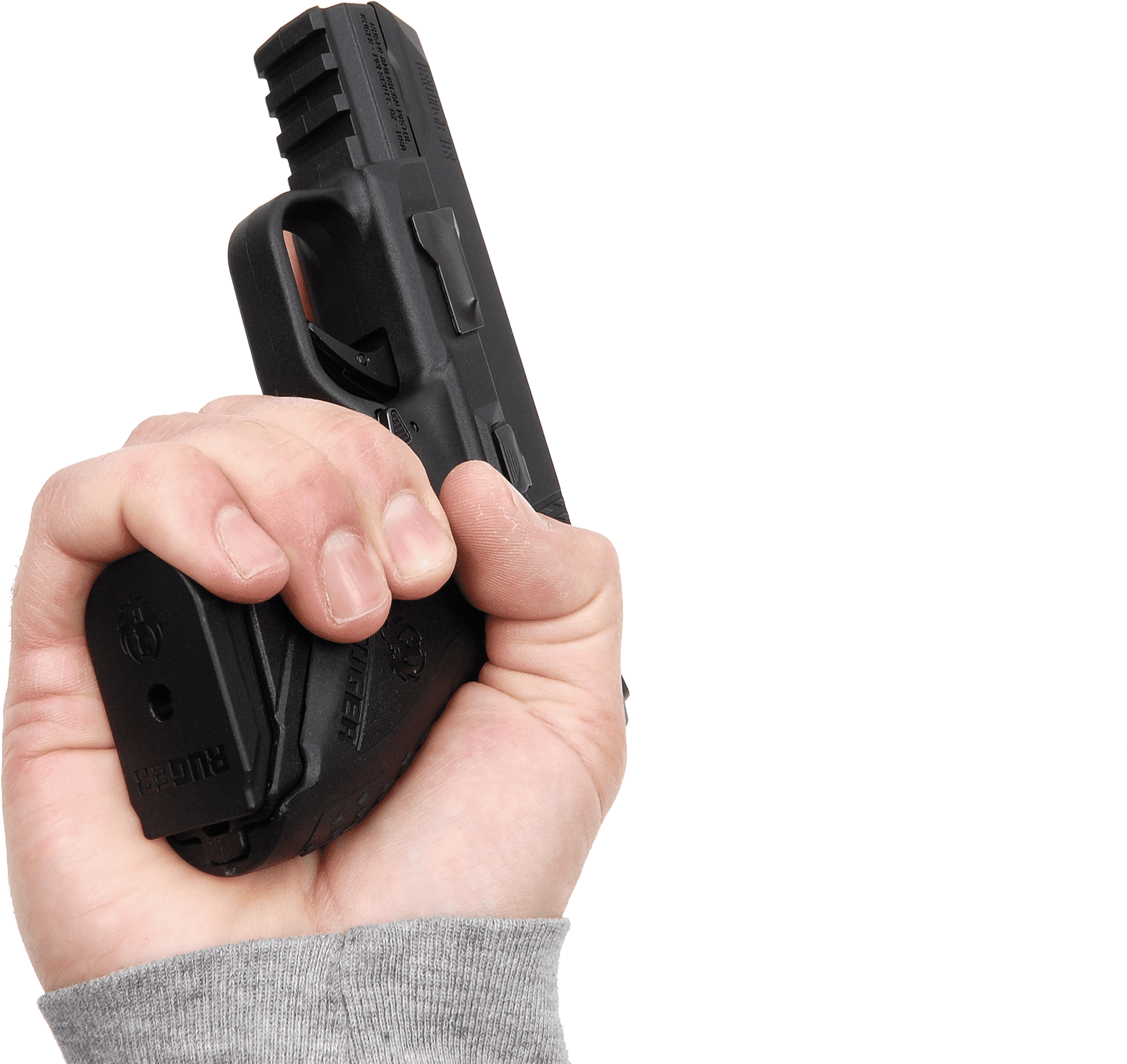 Hand Gripping Pistol PNG Image