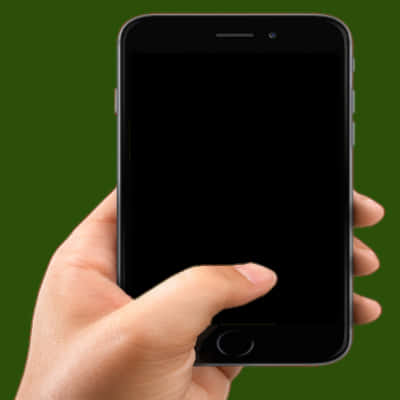 Hand Holding Black Smartphone PNG Image