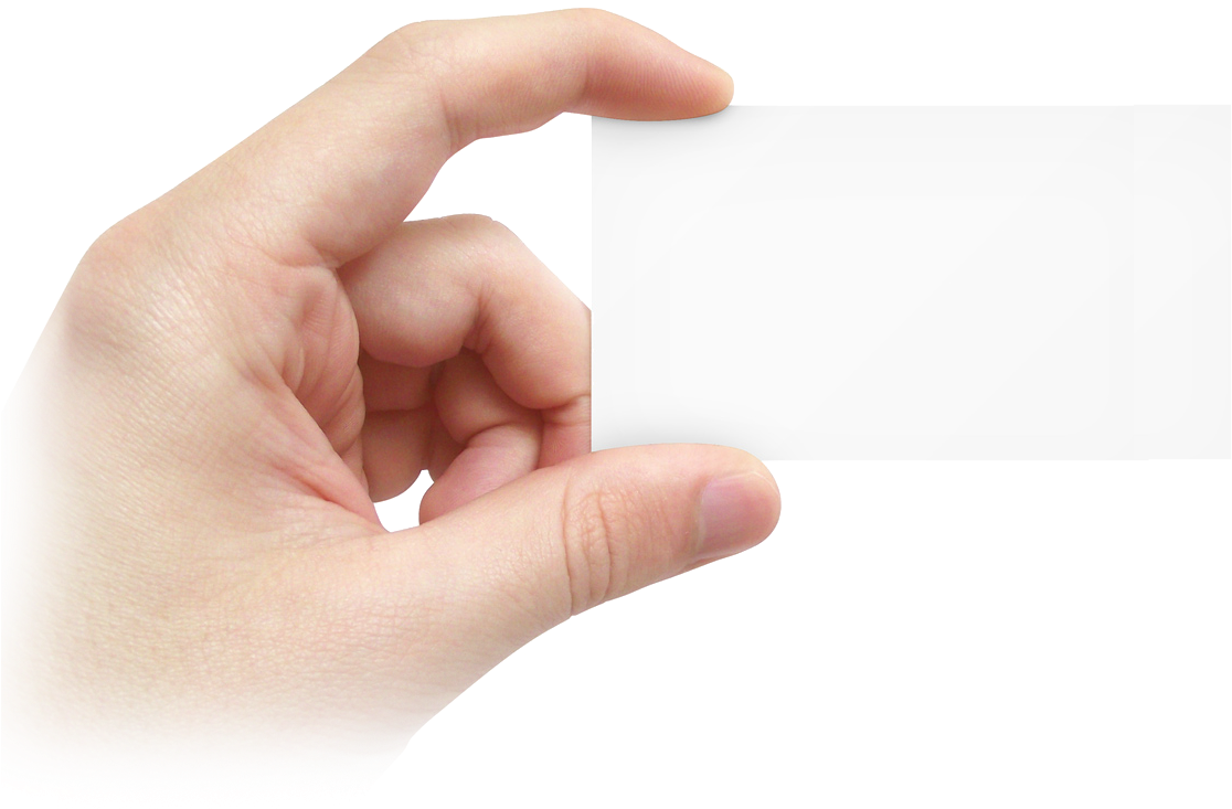 Hand Holding Blank Business Card PNG Image