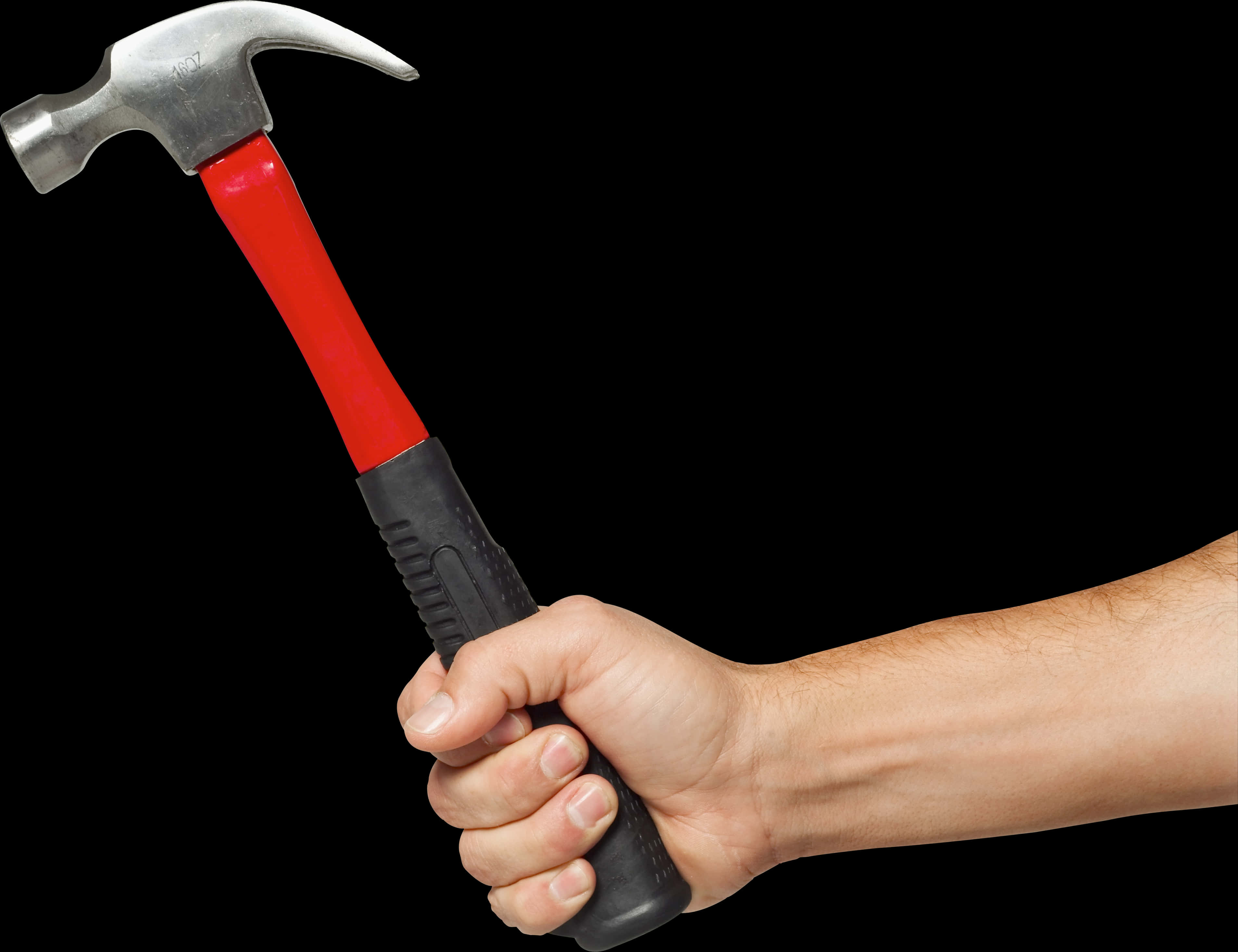 Hand Holding Claw Hammer PNG Image