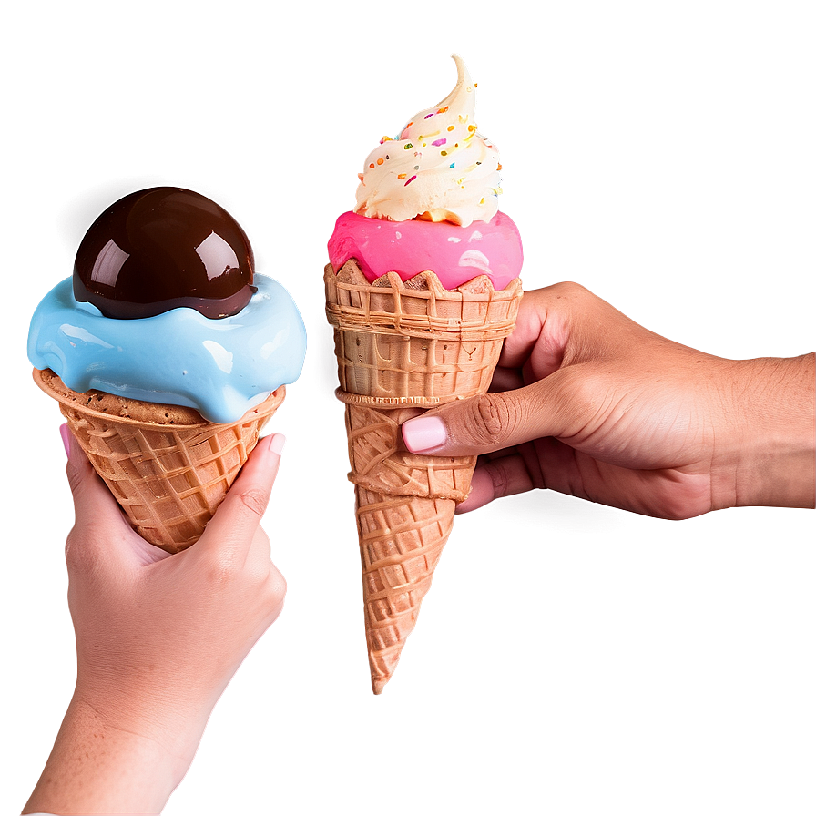 Hand Holding Ice Cream Cone Png 05252024 PNG Image