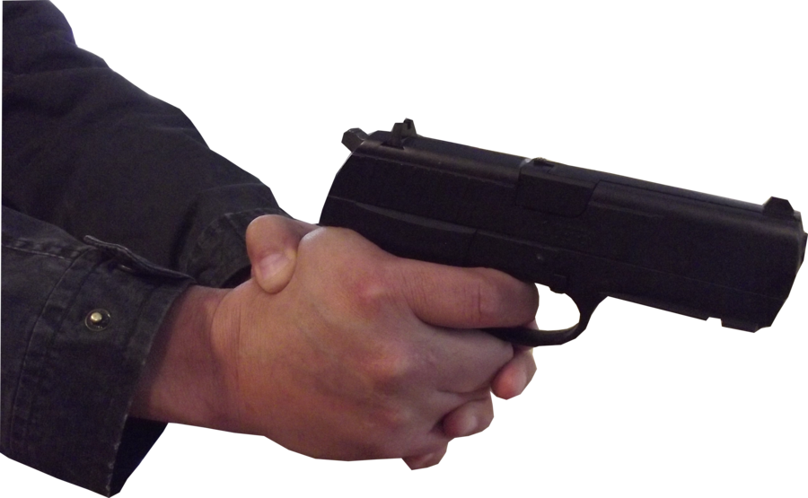 Hand Holding Pistol PNG Image