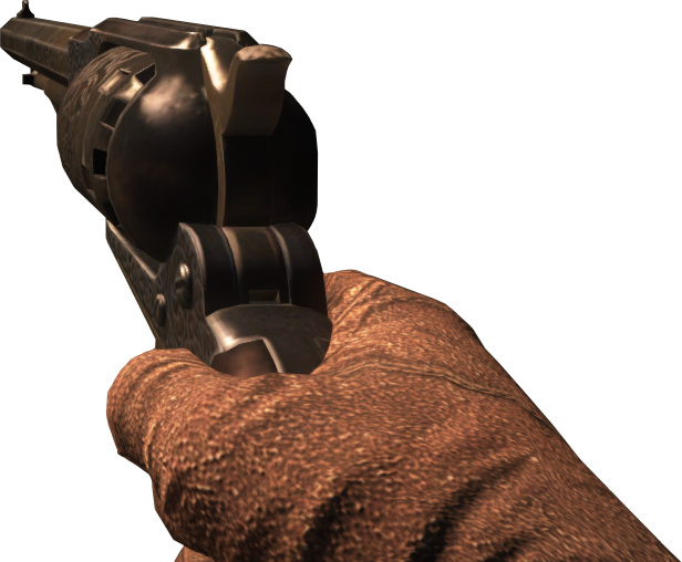 Hand Holding Revolver Pointof View PNG Image