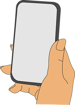 Hand Holding Smartphone Vector PNG Image