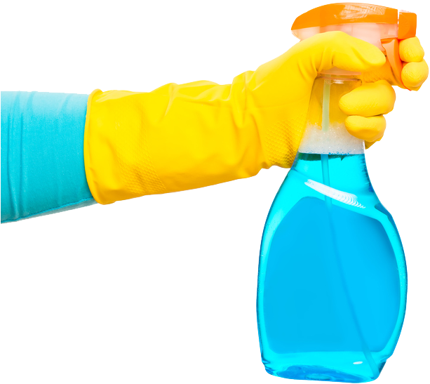 Hand Holding Spray Bottle PNG Image