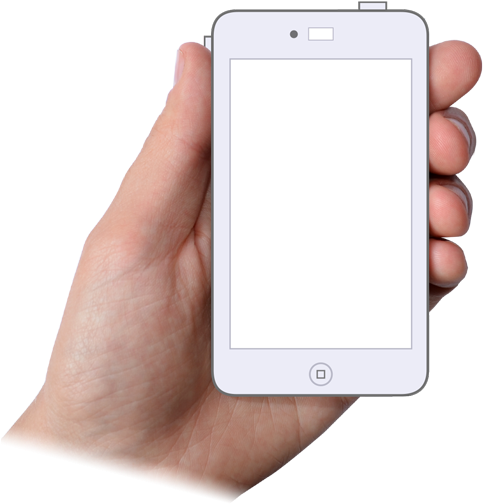 Hand Holding White Smartphone PNG Image