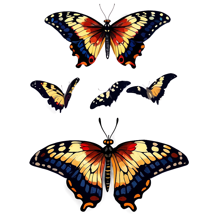 Hand Painted Butterfly Png 06262024 PNG Image