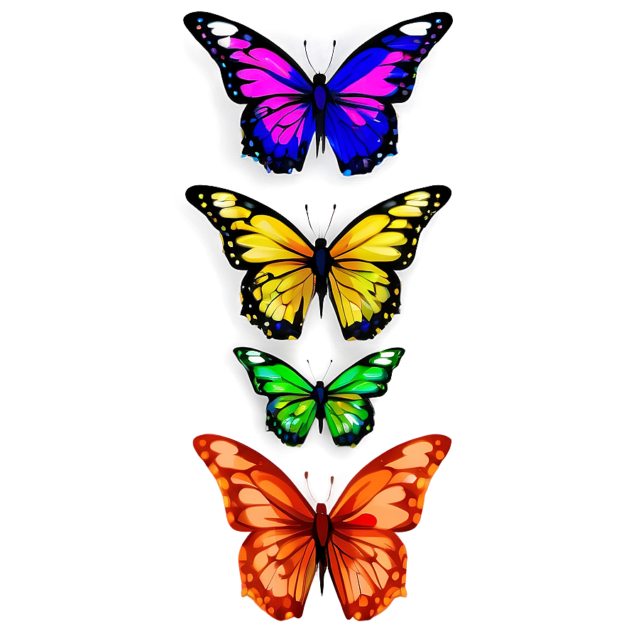 Hand Painted Butterfly Png Djs PNG Image