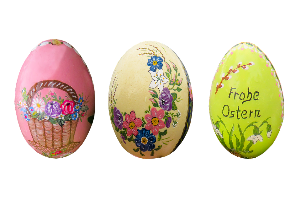 Hand Painted Easter Eggs Collection PNG Image