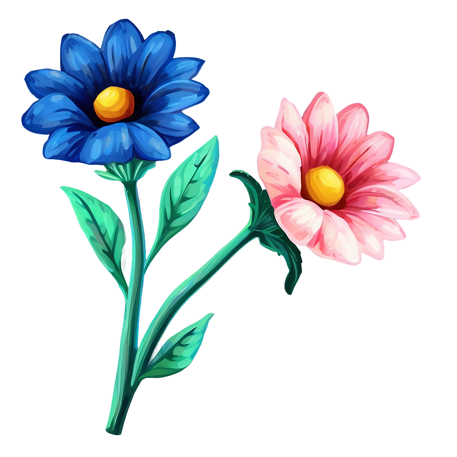 Hand Painted Indie Flower Png 06252024 PNG Image