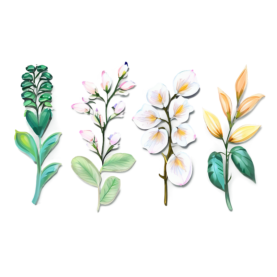 Hand Painted Indie Flower Png Ffc PNG Image