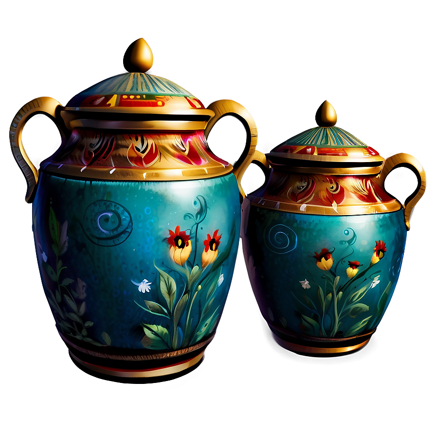 Hand-painted Urn Png 06132024 PNG Image