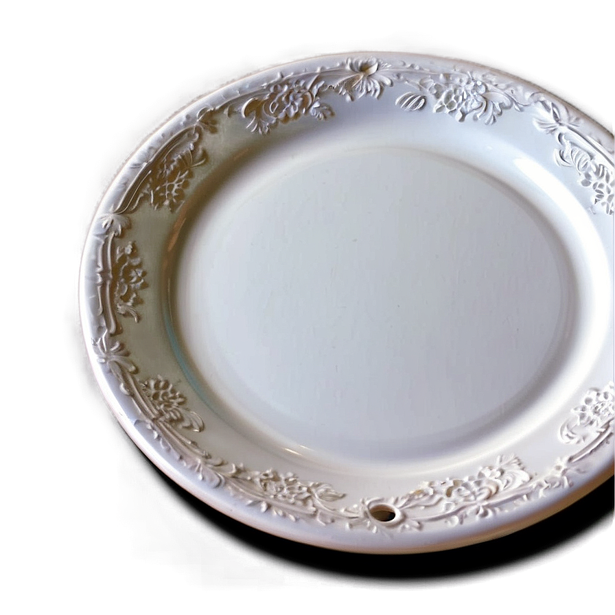 Hand-painted White Plate Png 1 PNG Image