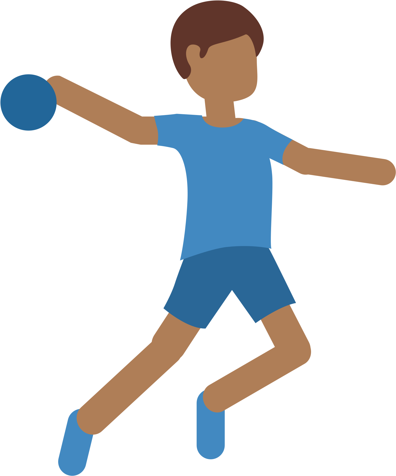 Handball Player Throwing Ball PNG Image