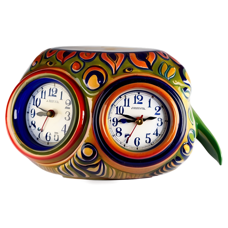 Handcrafted Ceramic Clock Png Bcb84 PNG Image